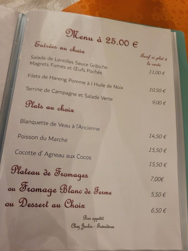 Chez Jackie - Menu Image 1